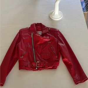 Pose leather moto jacket